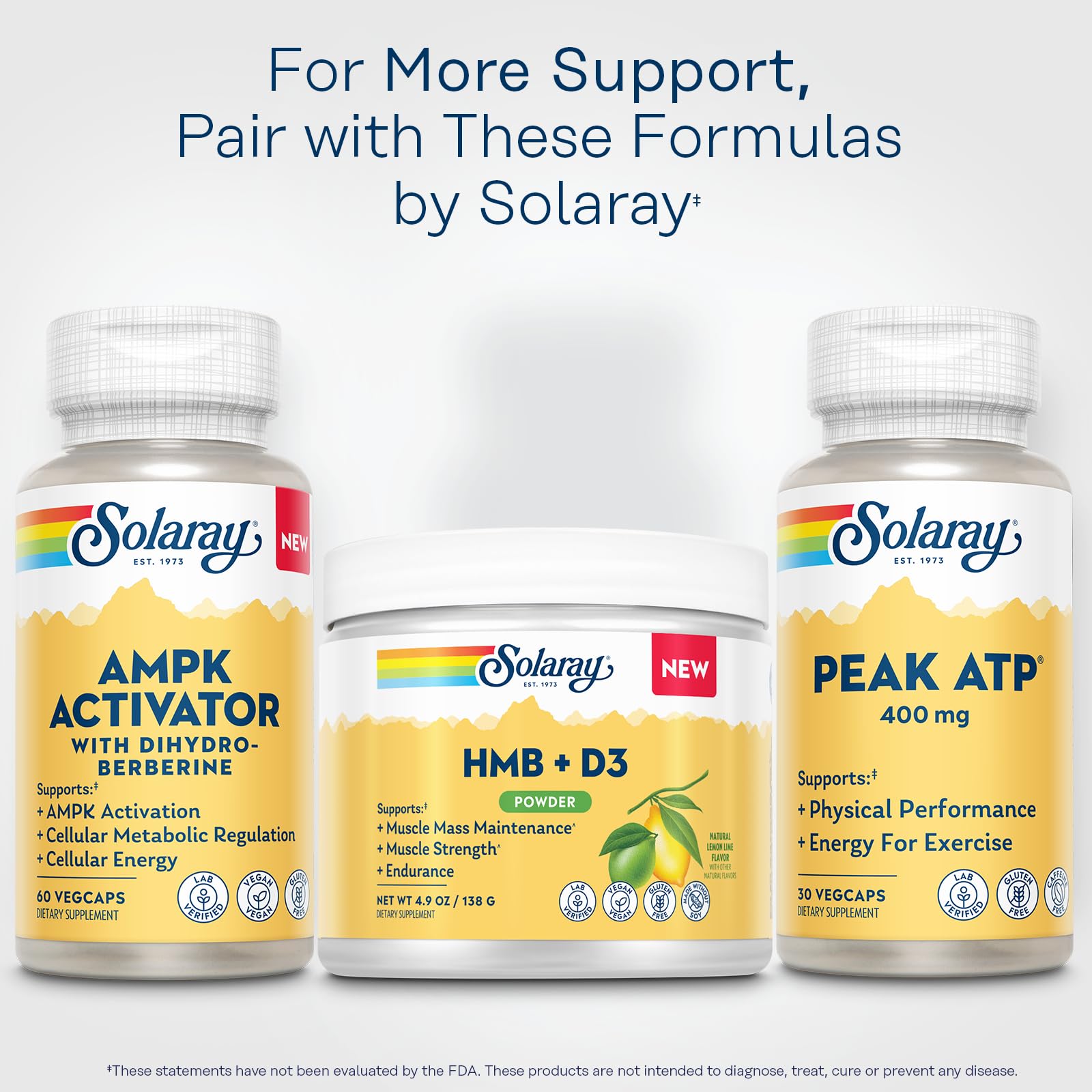 Eco-focused SOLARAY bottle and sustainability claim