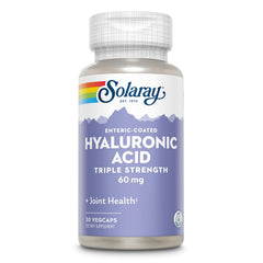 SOLARAY Hyaluronic Acid Triple Strength bottle front view highlighting skin hydration