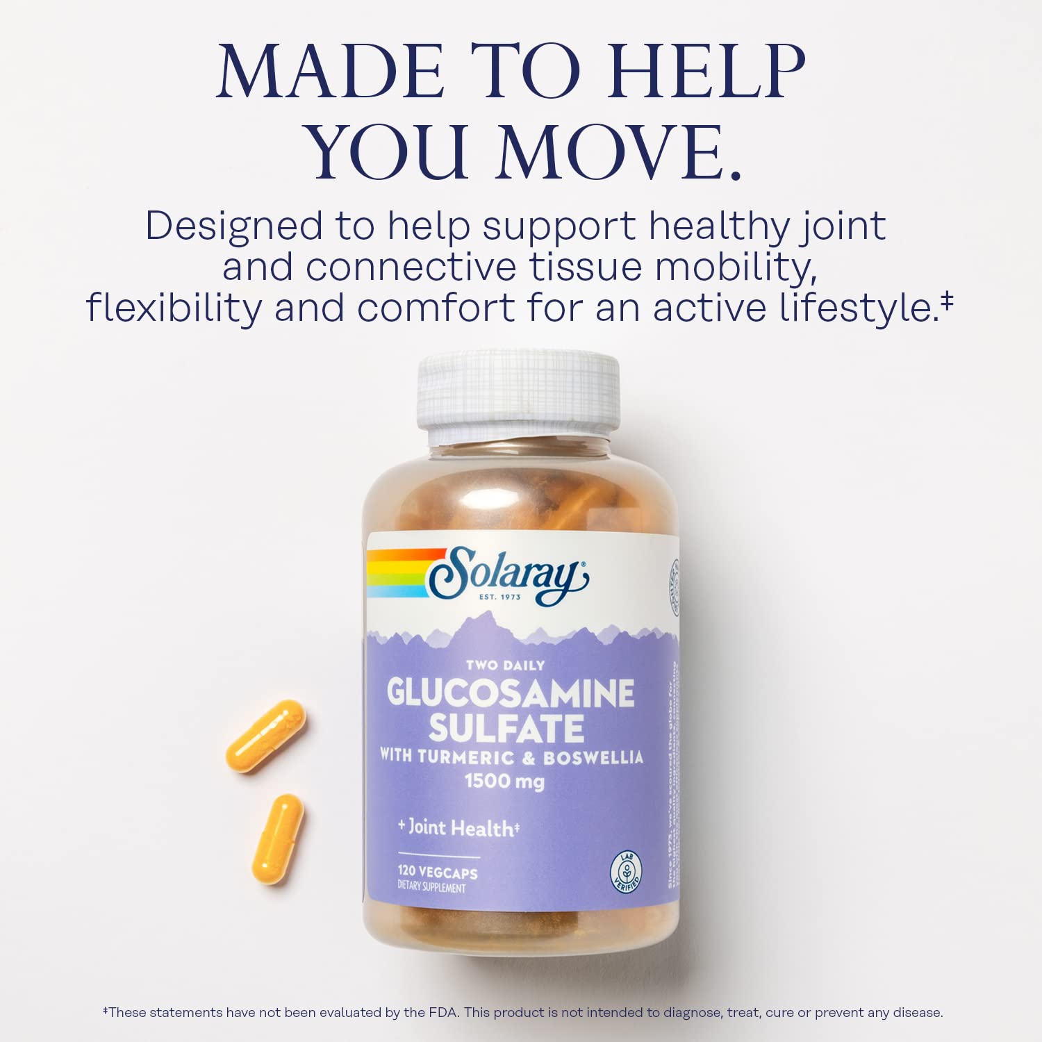 SOLARAY Joint mobility support visual suggesting flexibility and active lifestyle