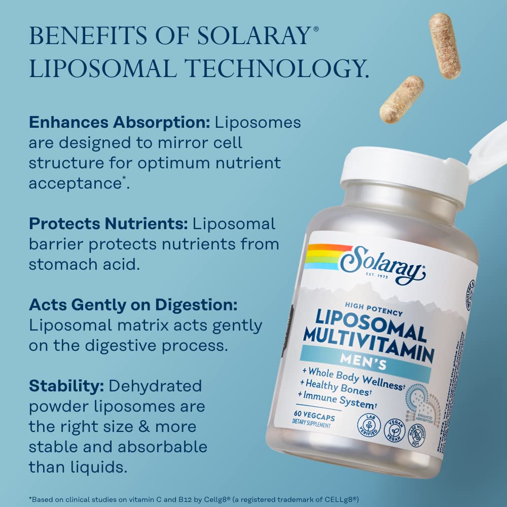 SOLARAY Liposomal Multivitamin eco-packaging reduces plastic waste.