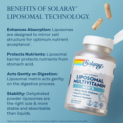 SOLARAY VegCaps hold dehydrated liposomes for stability and absorption.