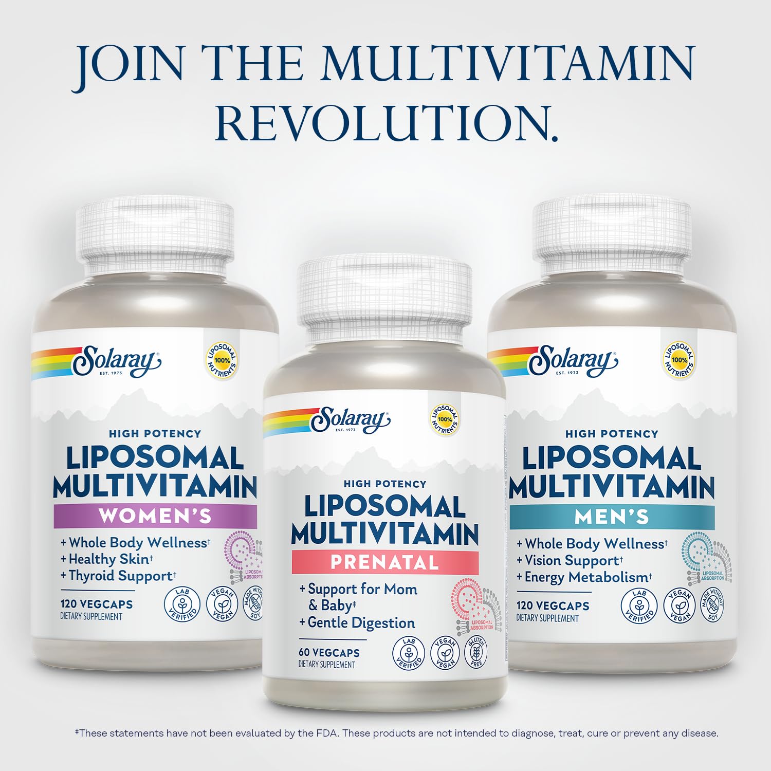 SOLARAY Liposomal Prenatal daily-use routine for prenatal nutrition.