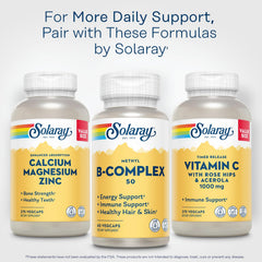 SOLARAY Methyl B Complex eco-packaging; post-consumer bottle and sustainability focus.