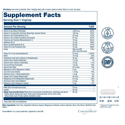 SOLARAY multivitamin capsules closeup highlighting nutrients for energy support.