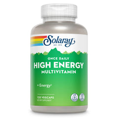SOLARAY Once Daily multivitamin bottle front view, promoting steady energy and immune support.