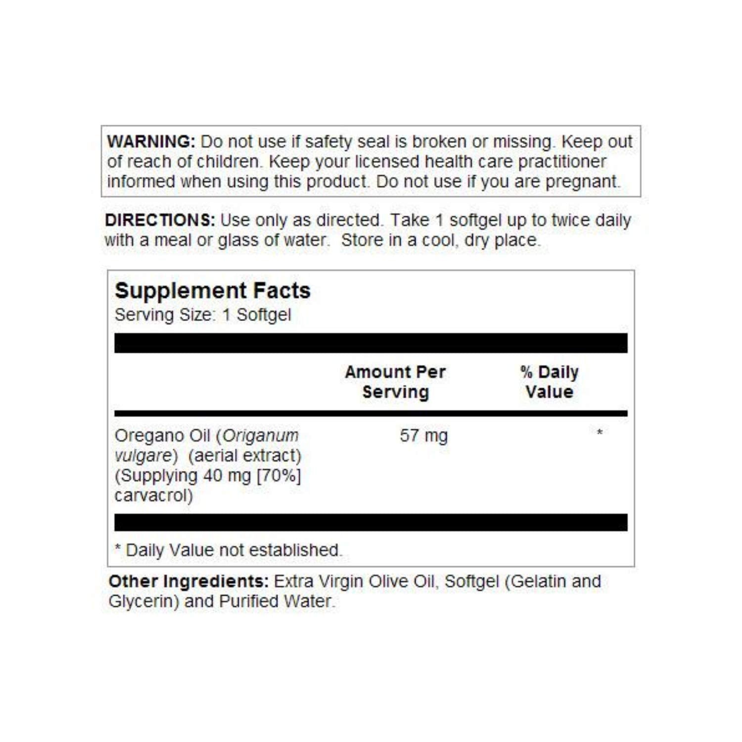 Softgels in olive oil base for smoother swallowing.