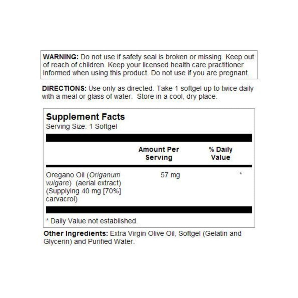 Softgels in olive oil base for smoother swallowing.