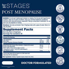 SOLARAY Postmenopause bottle open with capsules, part of daily wellness routine.
