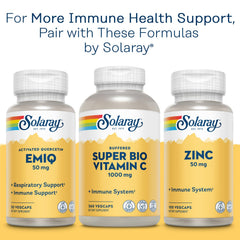 SOLARAY Quercetin 500 mg VegCaps displayed in a natural scene suggesting plant-based wellness.