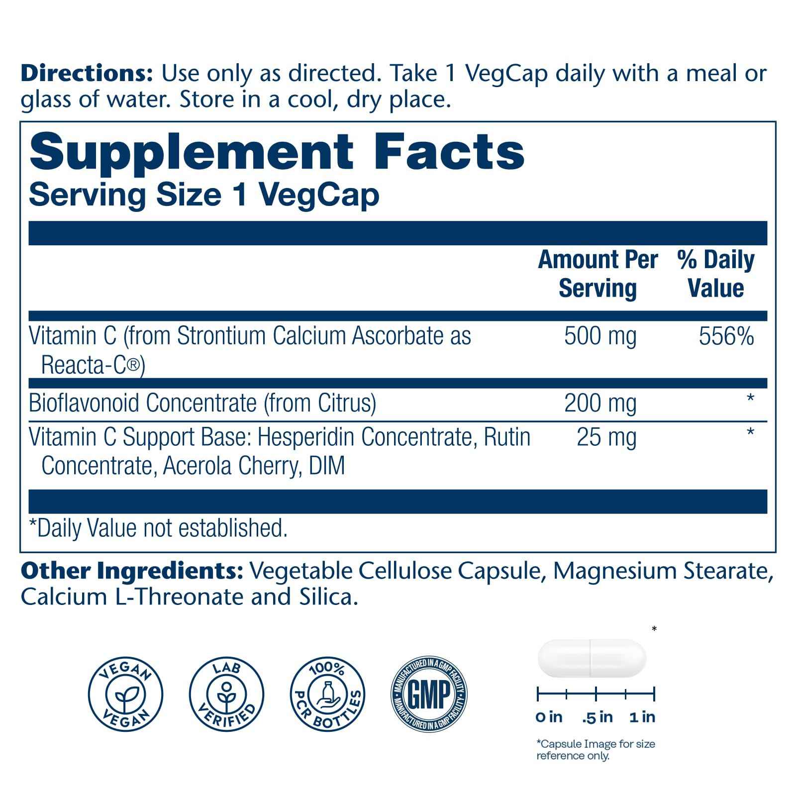 SOLARAY Reacta-C capsules, non-acidic and easy on the stomach