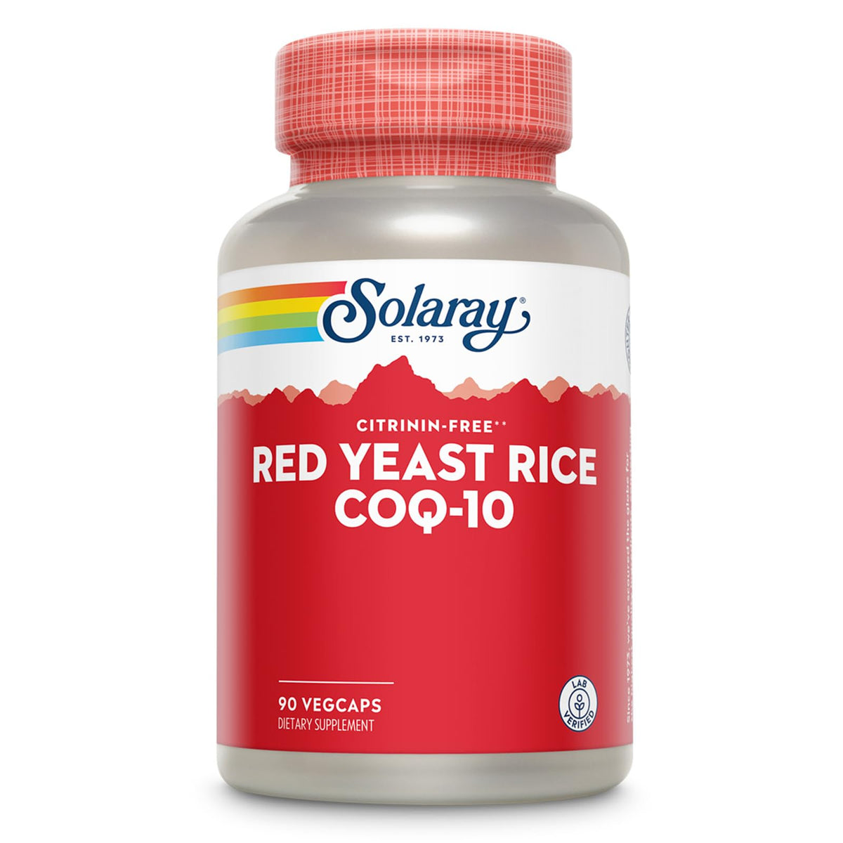 Solaray Red Yeast Rice with CoQ-10 bottle showing heart health support in action