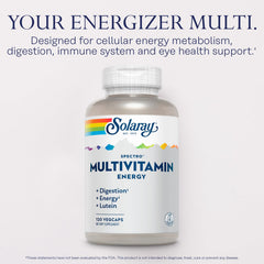 SOLARAY Spectro Energy nutrition facts label detailing vitamins and minerals.