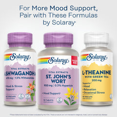 SOLARAY St. John's Wort Aerial Extract 60-day guarantee badge.