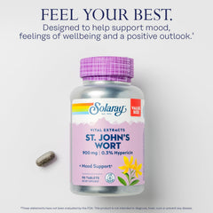 SOLARAY St. John's Wort Aerial Extract tablet illustrating daily dose.