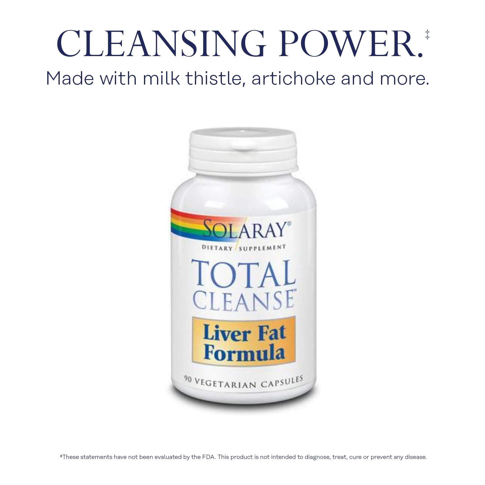SOLARAY Total Cleanse capsules arranged for convenient daily use