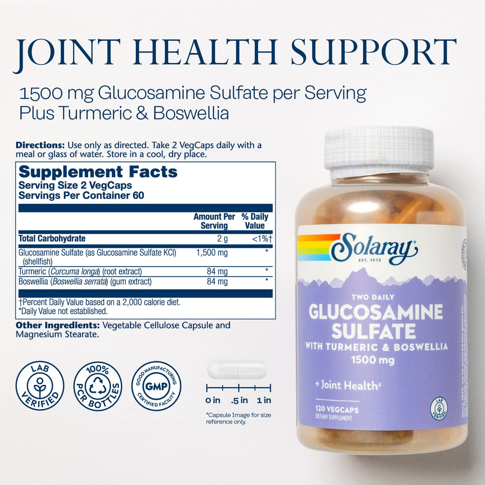 SOLARAY Turmeric Boswellia extracts image highlighting botanicals for joint support