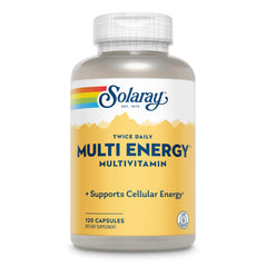 SOLARAY Twice Daily Multi Energy Multivitamin bottle for daily immune support and energy