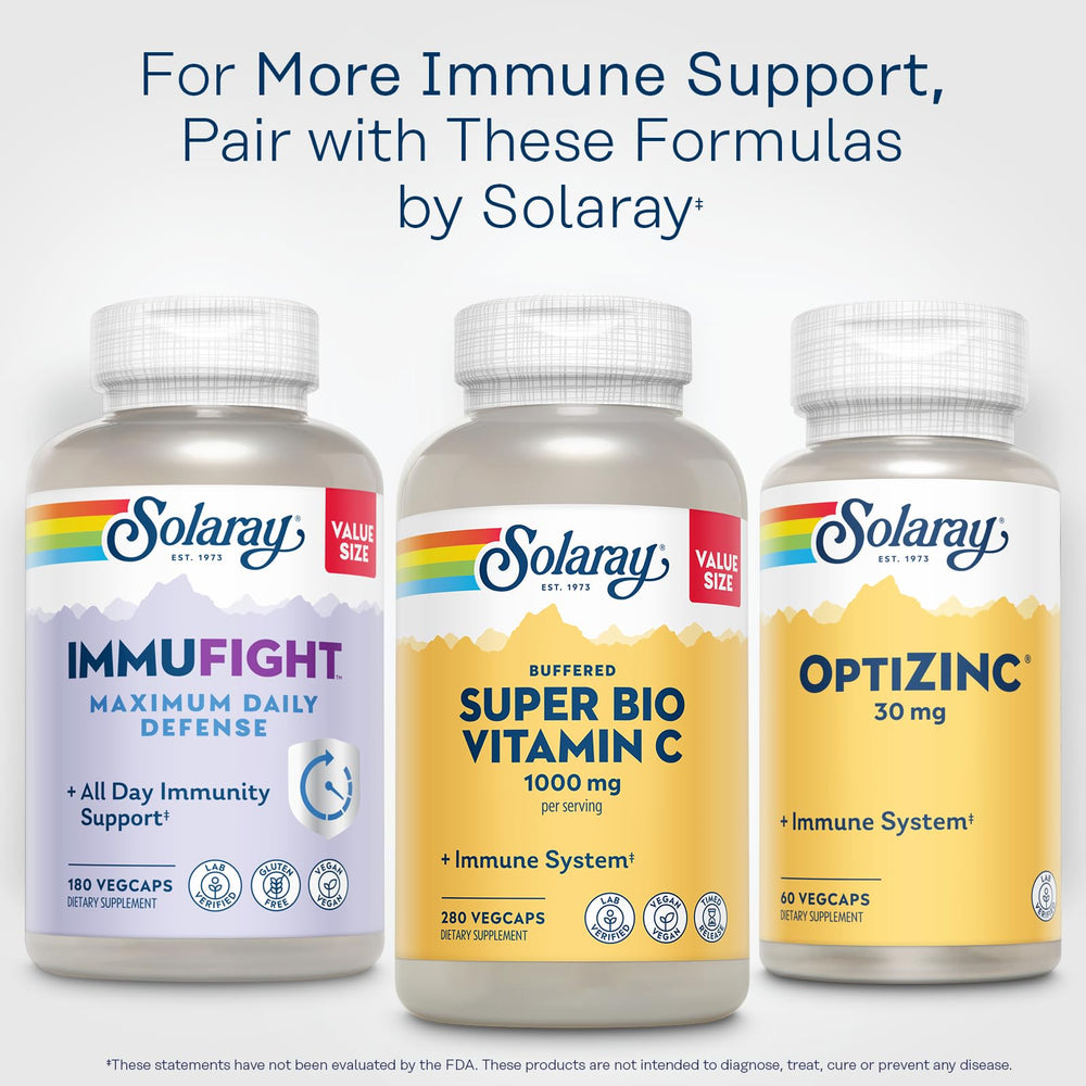 SOLARAY vegan capsules highlight cruelty-free, everyday supplement convenience.