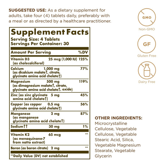 Solgar Advanced Calcium Complex pack-3 image emphasizing convenient multi-pack for daily use