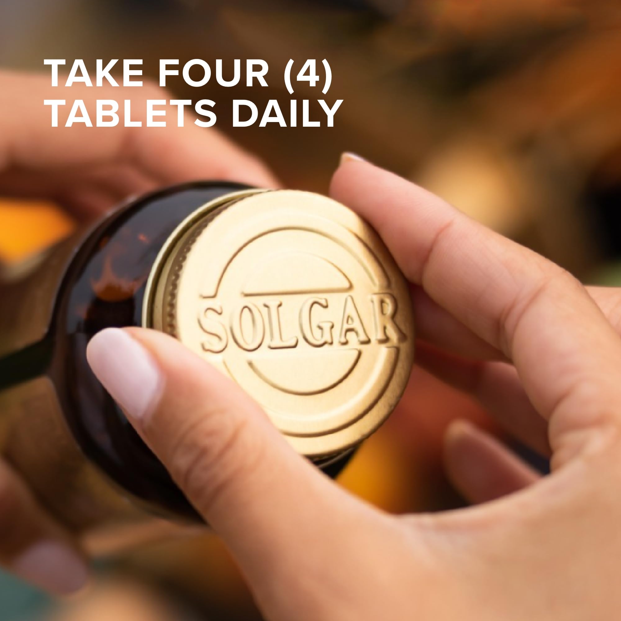 Solgar Advanced Calcium Complex tablets-closeup shows small tablets for easy daily intake