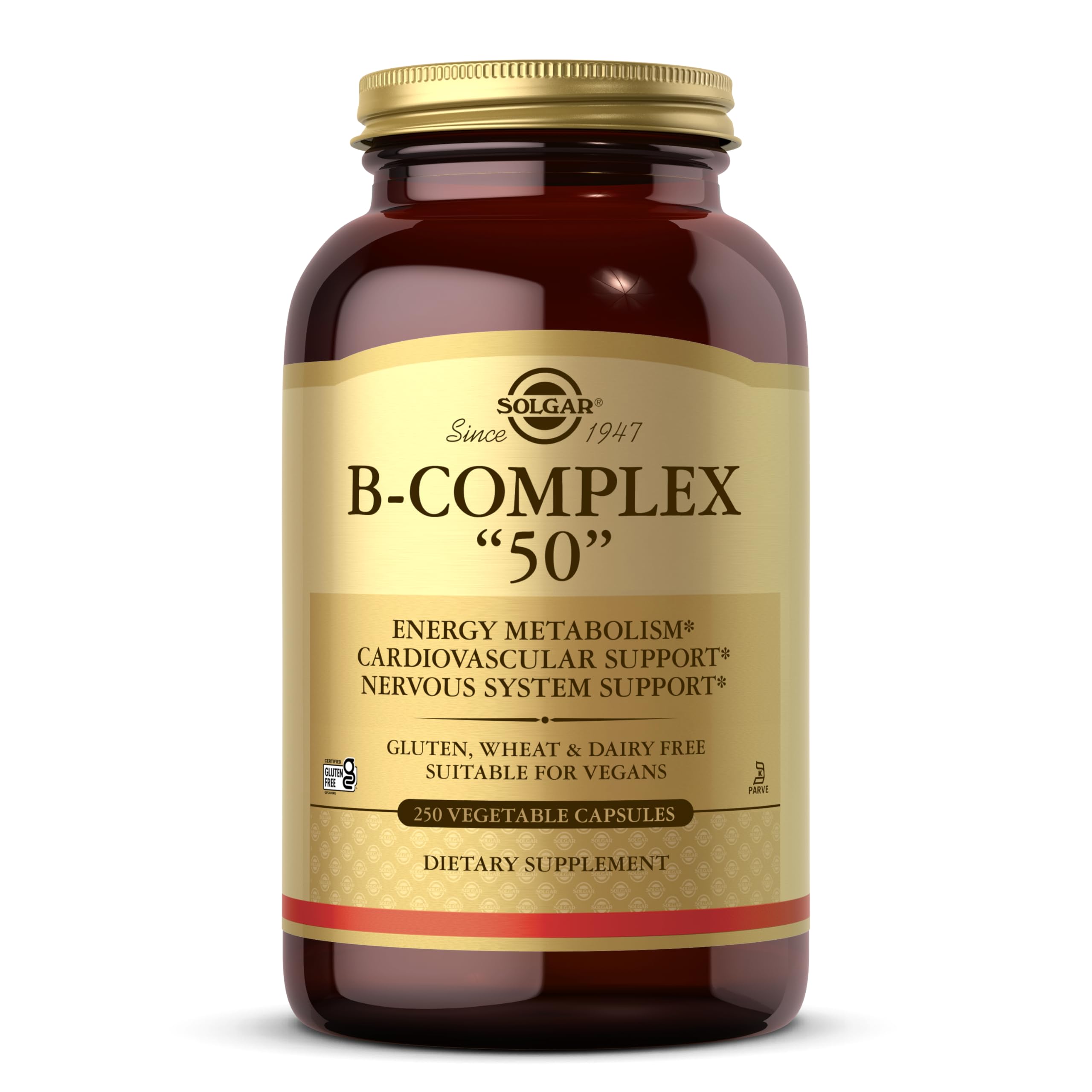 Solgar B-Complex 50 bottle front for daily energy support
