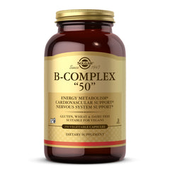 Solgar B-Complex 50 bottle front for daily energy support
