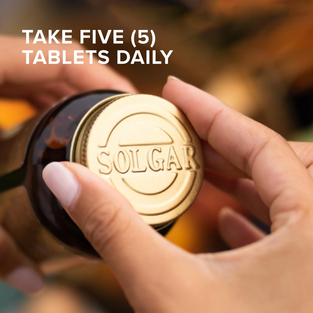 Solgar Calcium Magnesium Citrate tablets close-up highlighting citrate calcium