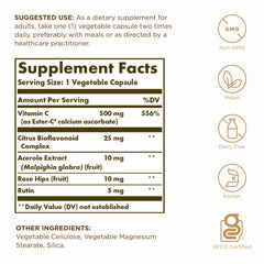 Solgar Ester-C Plus capsules designed for easy digestion and convenient daily vitamin C