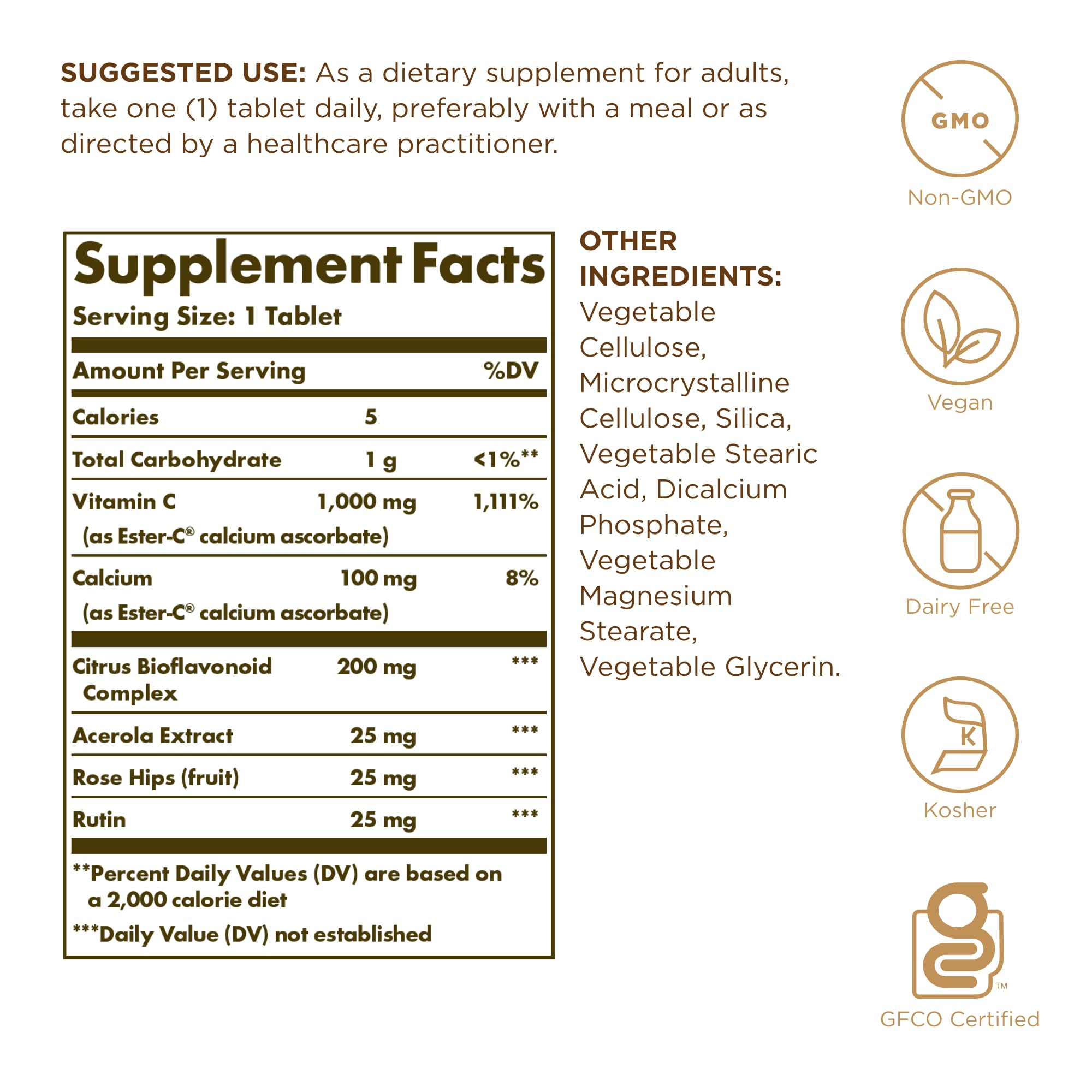 Solgar Ester-C Plus capsules close-up, supports immune health