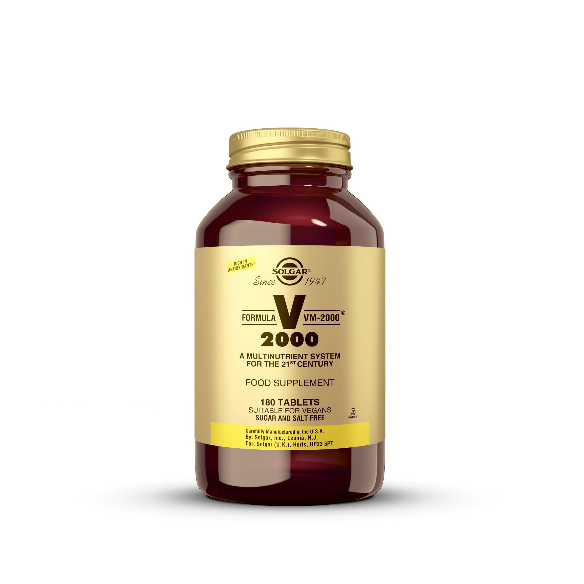 Solgar Formula VM-2000 bottle front view for daily wellness support.
