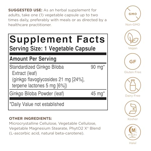 Solgar Ginkgo Biloba Leaf Extract bottle ready for study or work sessions.
