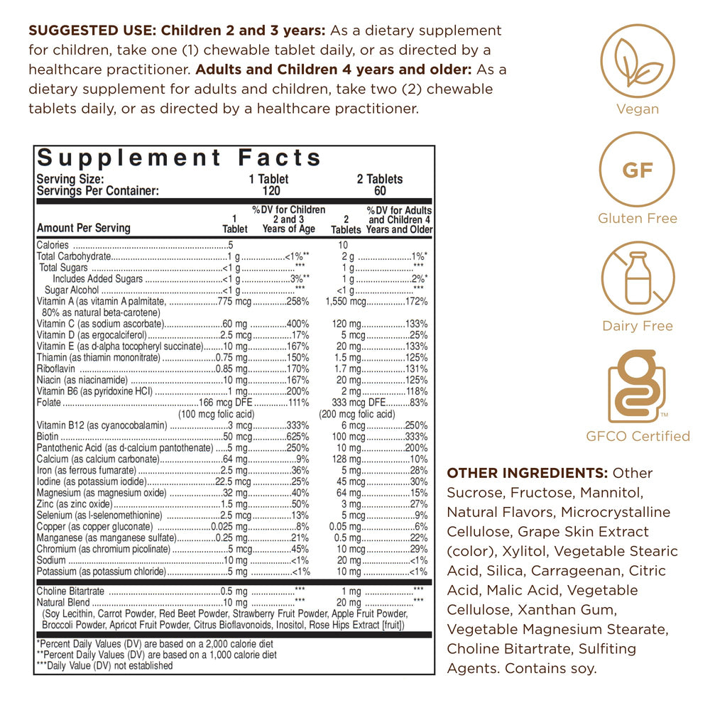 Solgar Kangavites Bouncin’ Berry chewables support a daily routine for children.