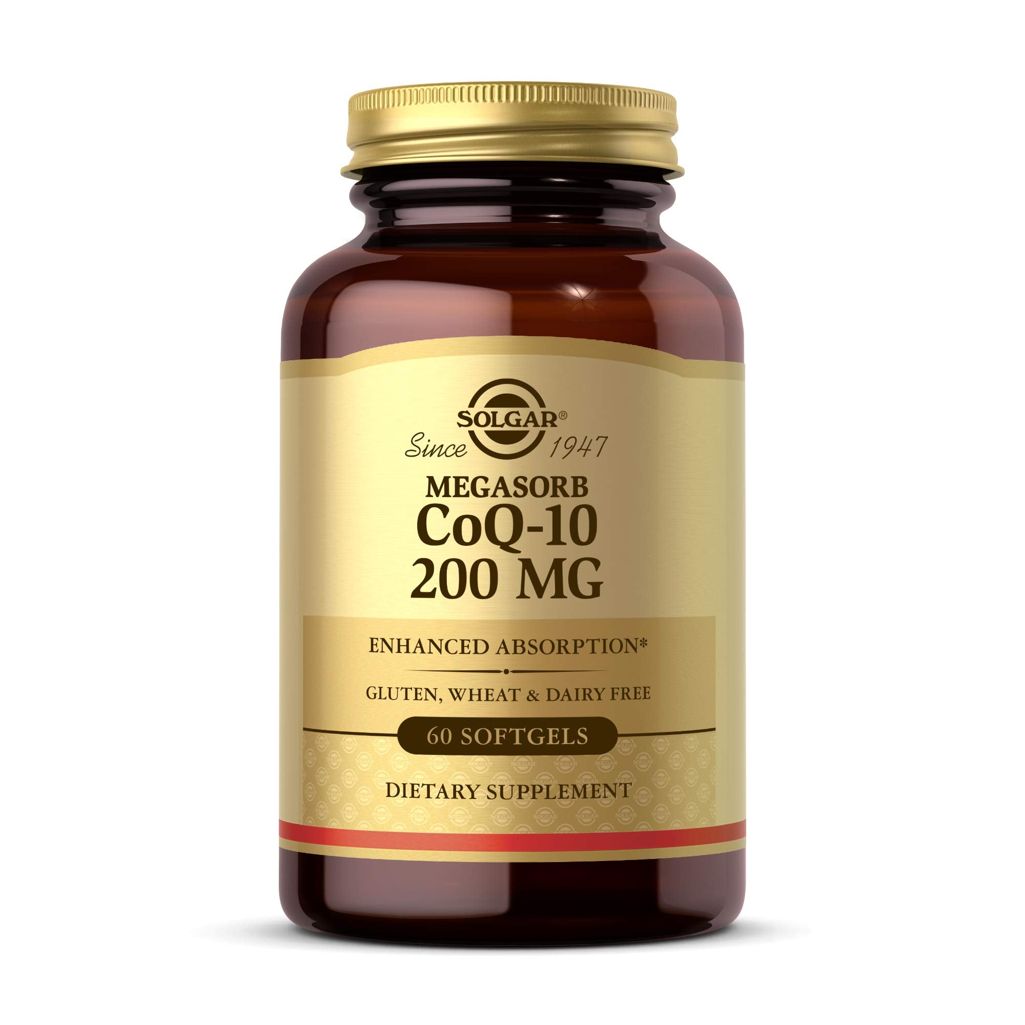 Solgar Megasorb CoQ-10 softgels in bottle; convenient daily use may support heart health.