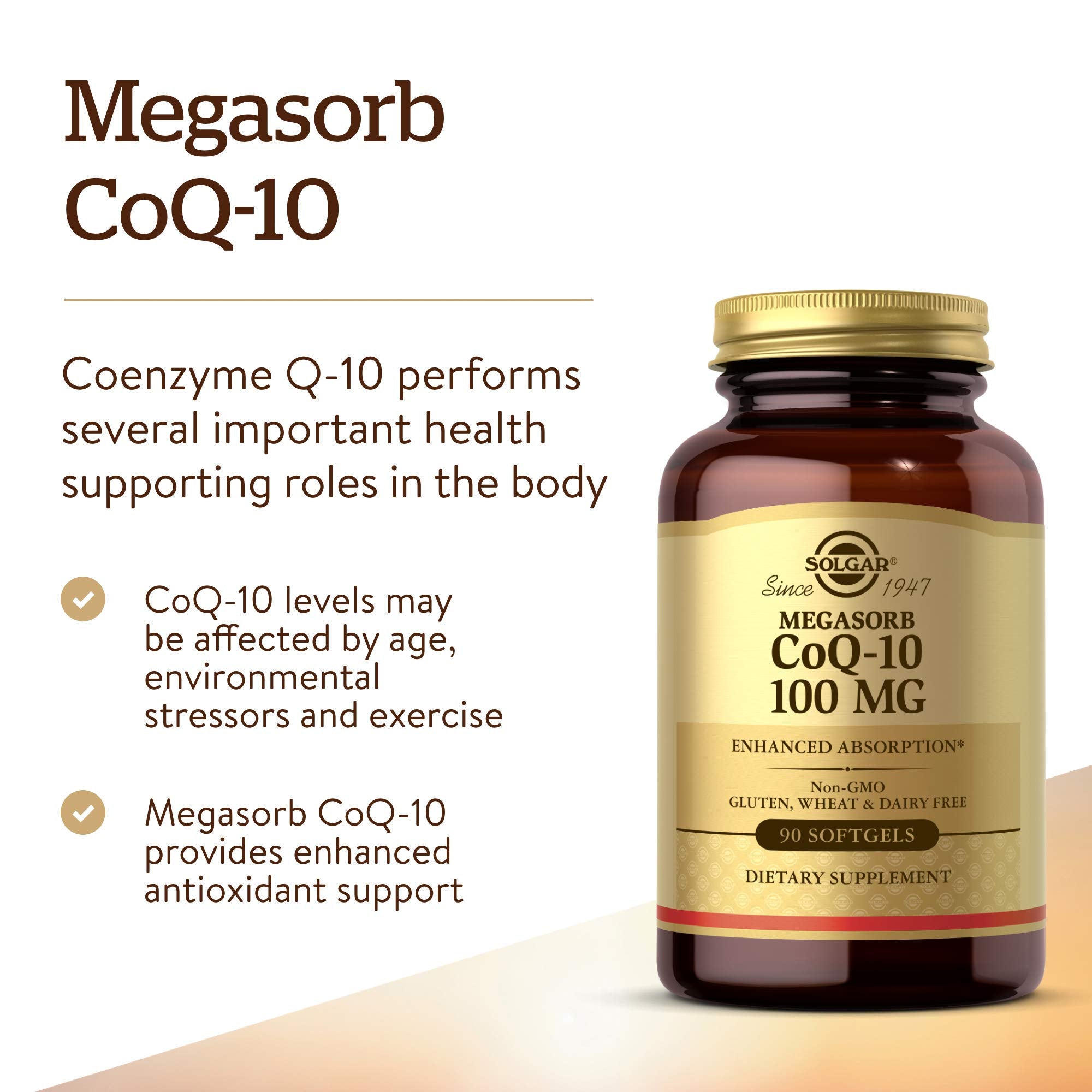 Pouring Solgar Megasorb CoQ-10 bottle for easy daily routine