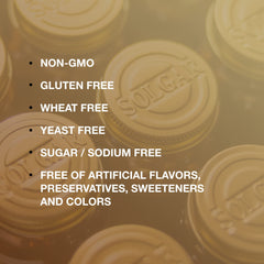 Solgar Omega-3 bottle beside a meal illustrating easy daily intake.