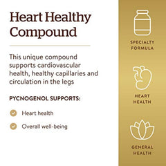 Solgar Pycnogenol label detail showing non-GMO, vegan, gluten-free status and kosher certification.