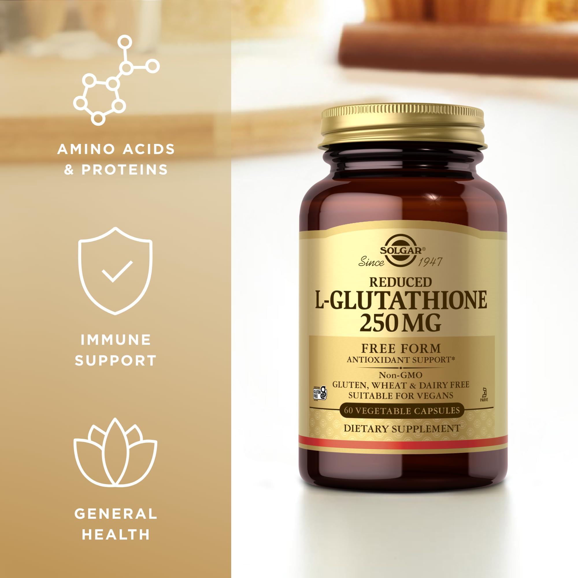 Solgar packaging box; kosher-certified supplement with premium ingredients.
