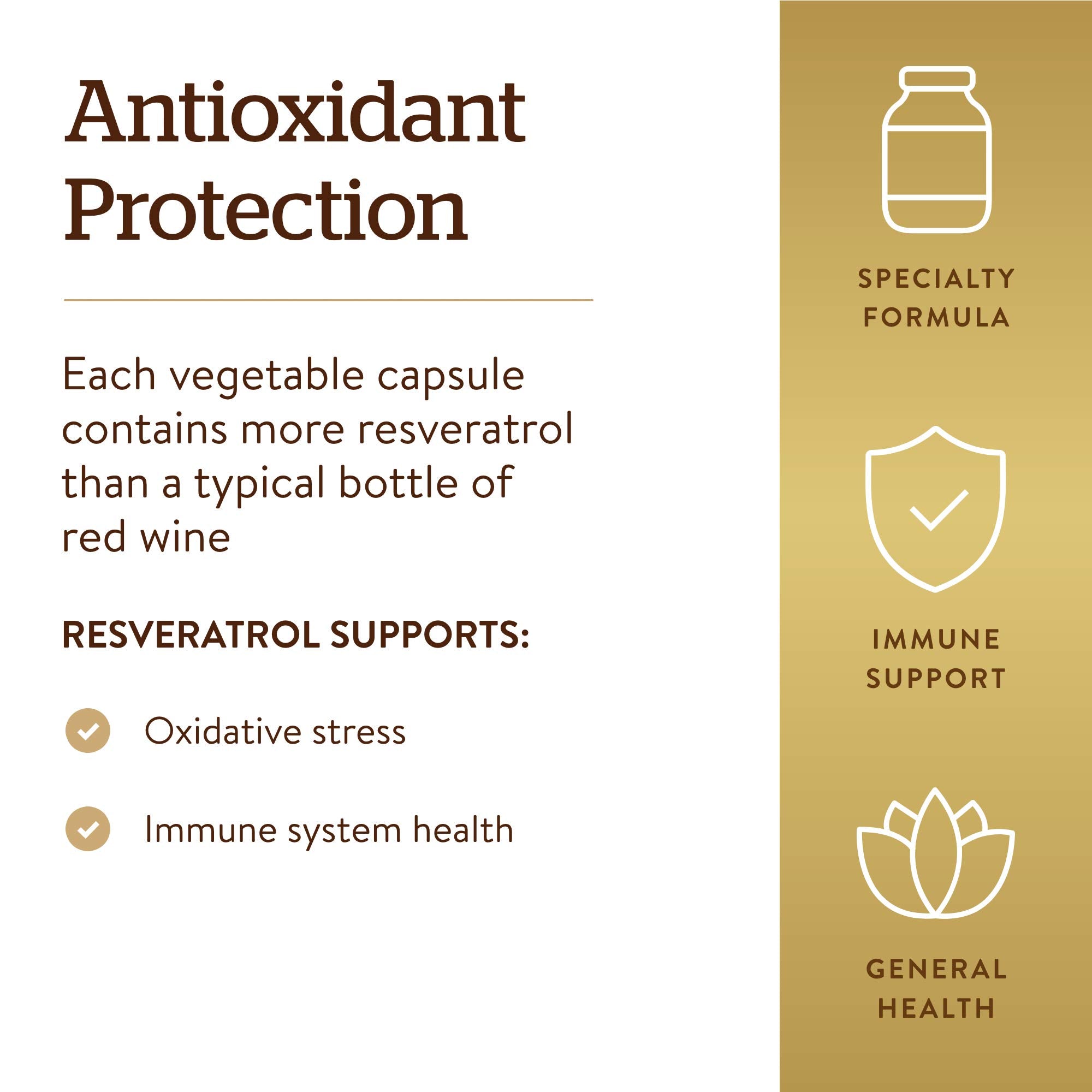 Solgar Resveratrol bottle with glass, ideal for daily wellness