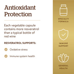 Solgar Resveratrol bottle with glass, ideal for daily wellness