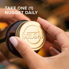Solgar B12 pack box highlights vegan, non-GMO, and gluten-free attributes.