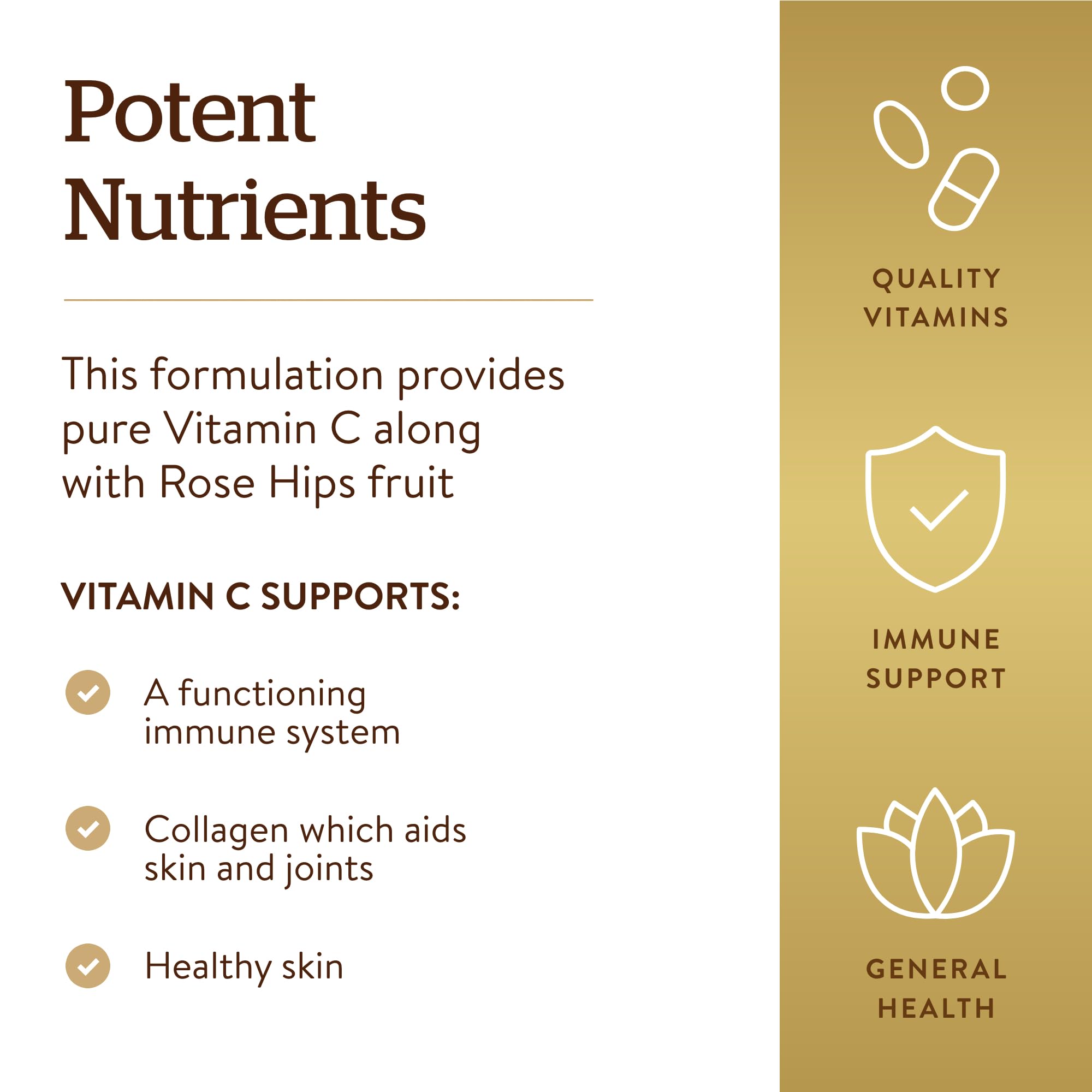 Solgar Vitamin C 1500 mg pills in a daily-use context.