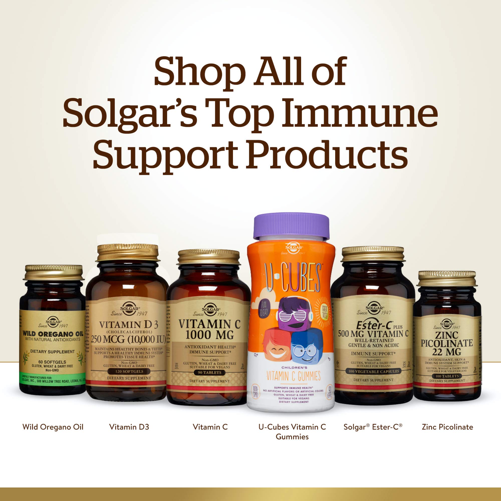 Nutrition label view for Solgar Vitamin C 1500 mg.