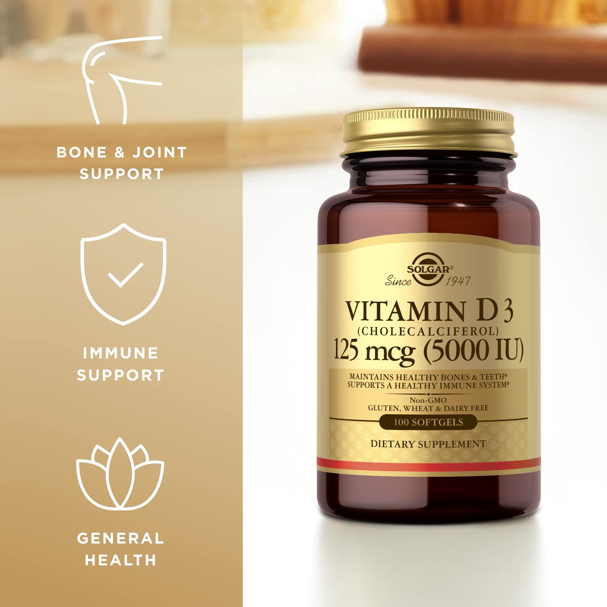 Solgar Vitamin D3 400 IU pack of 2 label communicates value and dietary compatibility