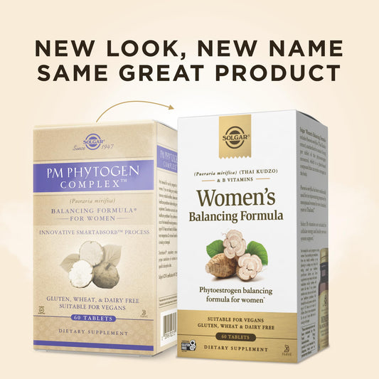 Closeup of Solgar Women’s Balancing Formula tablets emphasizing B vitamins for energy support.
