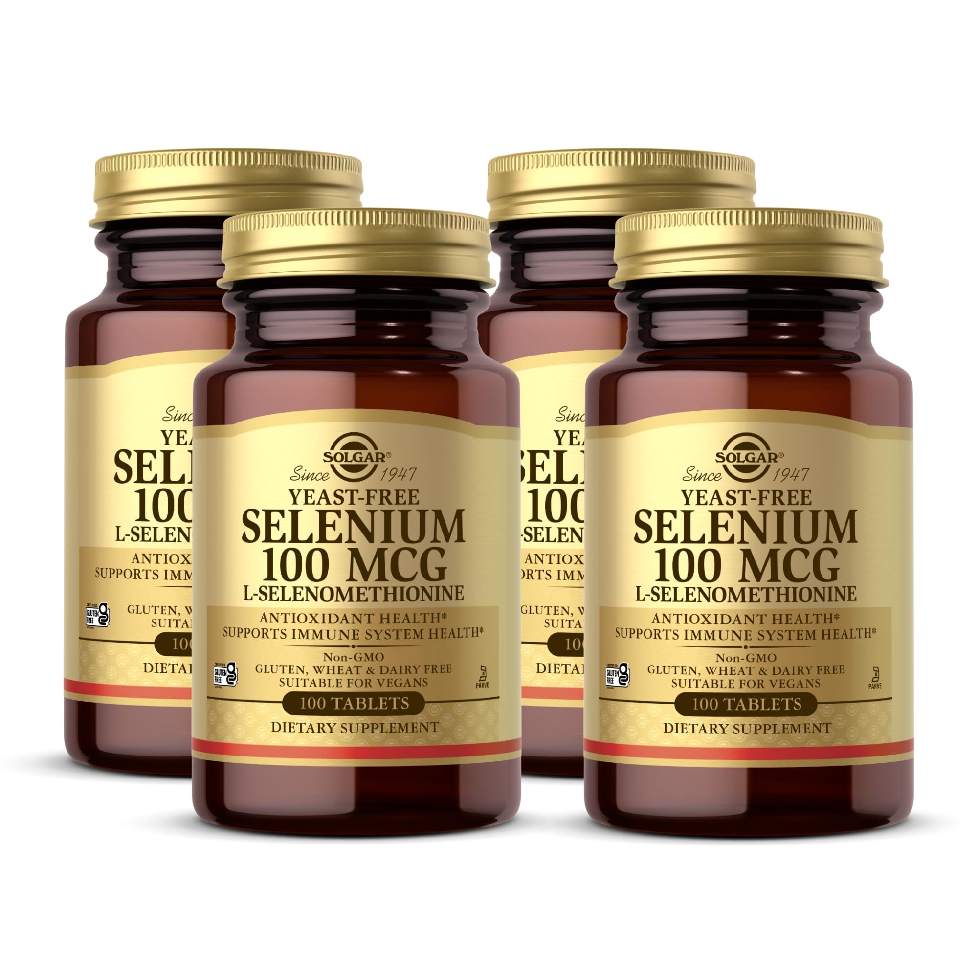 Solgar yeast-free selenium 100 mcg bottle supports daily antioxidant routine