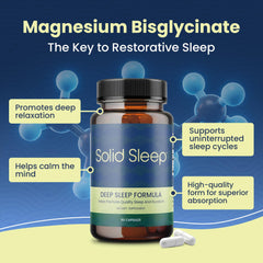 Solid Sleep Deep Sleep Formula packaging showing vegan and allergen-free claims