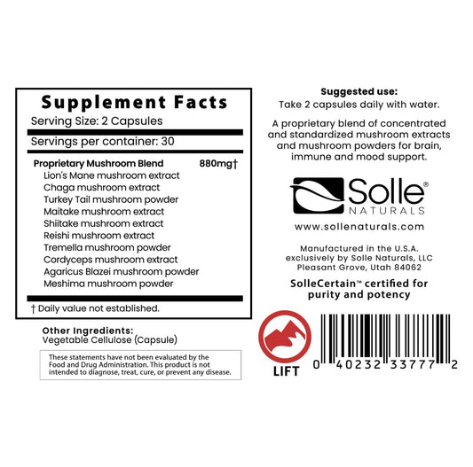 Solle NeuroIM capsules close-up showing smooth, easy-to-swallow capsules.