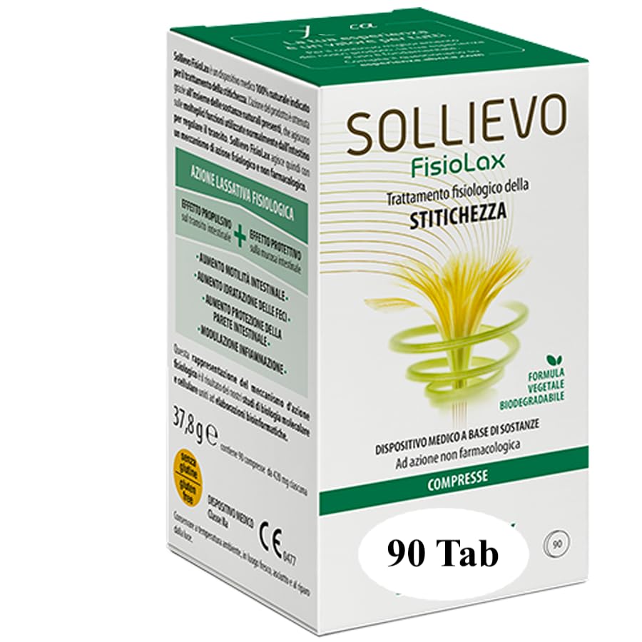 Sollievo PhysioLax Big Pack 90 tabs for gentle intestinal transit support