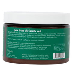 Solluna Greens Chlorella bottle emphasizing detox-friendly greens in daily ritual.