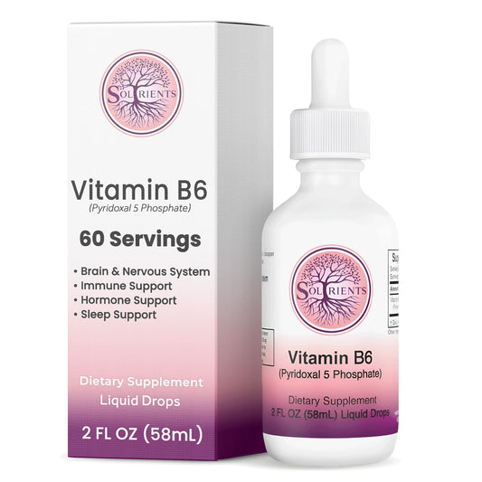 Soltrients bottle with B6 P5P highlights ready-to-use daily support